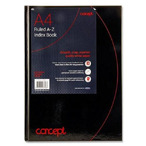 Picture of A4 RULED A-Z INDEX BOOK HARD COVER
